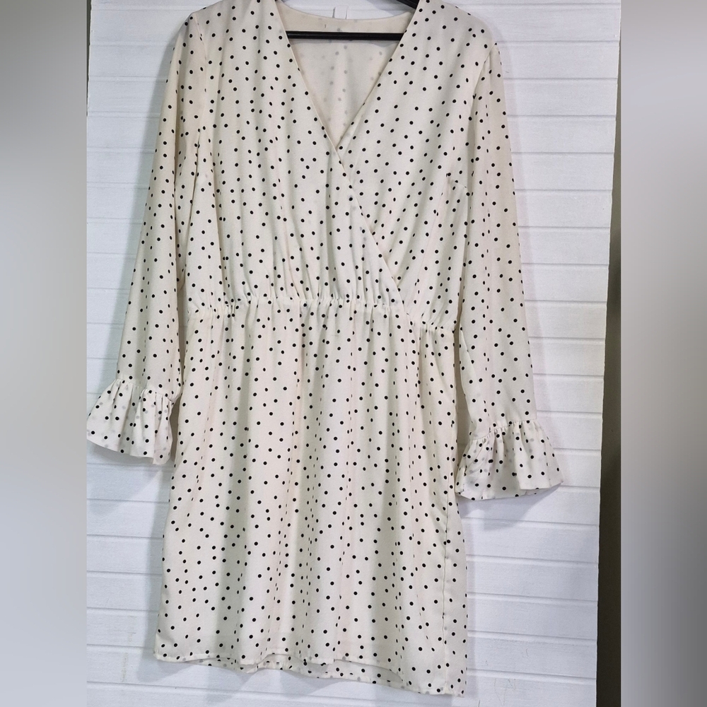 Polka Dot Long Sleeve Dress Medium
